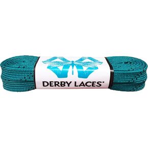 Derby Laces Teal 84 Inch Waxed Skate Lace for Roller Derby, Hockey and Ice Skates, and Boots