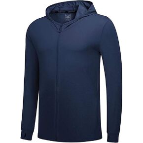 Men’s Lightweight UPF 50+ Sun Protection Jacket, Long Sleeve Quick-Dry Thin Hooded Cooling Shirt with Pockets Outdoor Hiking in Saudi Arabia