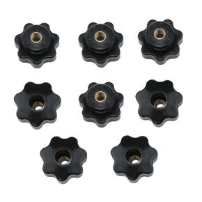 M6 X 32 mm Knob Nut Female Thread Star Knob Clamping Nut Plastic Knobs T Track Knobs Black 8 PCS
