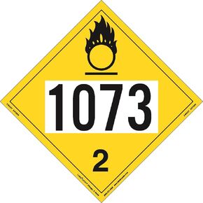 Labelmaster Z-IDOXY Oxygen 4 Digit Hazmat Placard (Pack of 25)
