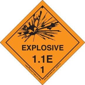 Labelmaster LEXP11E Explosive 1.1 E Label, Paper, Hazmat, 4" x 4" (Pack of 500)