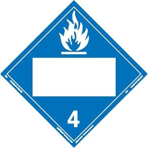 Labelmaster ZT23 Dangerous When Wet Hazmat Placard, Blank, Tagboard (Pack of 25)