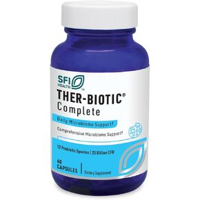 Klaire Labs Ther-Biotic Complete - 25 Billion CFU Probiotic Supplement - Gut Health, Digestive + Immune Support - Hypoallergenic Probiotics for Men + Women - Clean + Dairy-Free (120 Capsules)