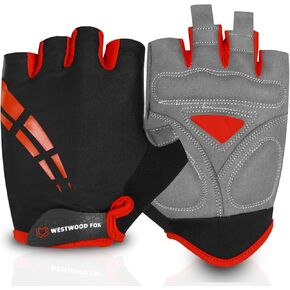 Cycling Gloves for Men Women,Half Finger Unisex Gel Padded Anti-Slip Mountain Bike Gloves, Breathable Shock Absorption Grip Palm Bicycle Summer Riding MTB Bike Gloves