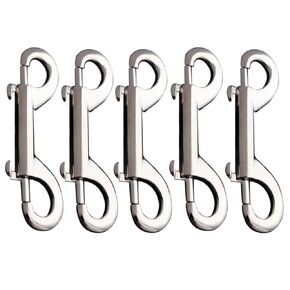 Double Ended Bolt Snap Hooks 3.5inch/88mm Zinc Alloy Trigger Metal Clips for Key Chain Dog Leash Horse Pet Sling Feed Buckets 5 Pcs