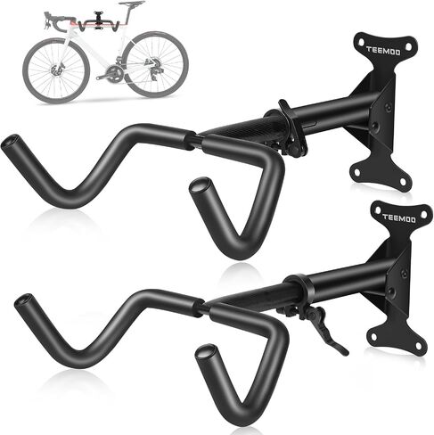 Bike Wall Mount, Bike Hanger,1 Pack/2 Pack,Bike Hooks for Garage,Adjustable Angle & Length,Suitable for Various Types of Bicycles in Saudi Arabia