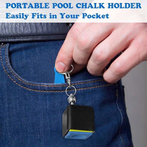 Portable Pool Cue Chalk Holder,Chalk Holder for Billiards,Essential Billiards Accessory for Cue Enthusiasts in Saudi Arabia
