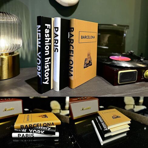 WANGZHAOKEJISM Decorative Books for Home Decor,Coffee Table Book Hardcover Decor,Designer Books for Decor,Book Shelf Decor,3 Colorful Decorative Books, Blue Pink Yellow in Saudi Arabia