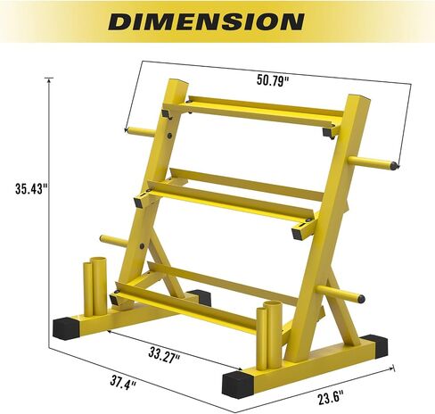Dumbbell Rack Multifunctional Weight Stand for Home Gym Suitable for Storage of Dumbbell, Weight Plates, and Curl Bar in Saudi Arabia
