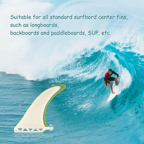 AQUBONA Surfboard Longboard Fin 7 8 9 10 Inch Single Fin - Center Fin for Longboard, Surfboard & Paddleboard in Saudi Arabia
