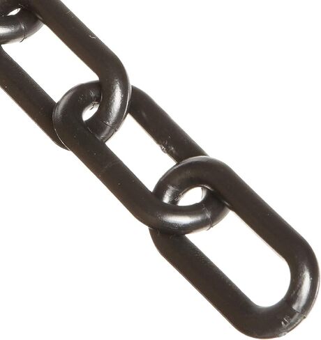 Mr. Chain Heavy Duty Plastic Barrier Chain, Black, 2-Inch Link Diameter, 25-Foot Length (51003-25) in Kuwait