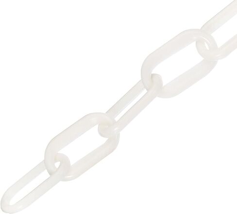 PATIKIL 13Ft Plastic Chain Barrier, Safety Link Chain Stanchion with 2 Magnetic Hooks for Crowd Control at Driveway Elevator Parking Lot, Yellow in Saudi Arabia