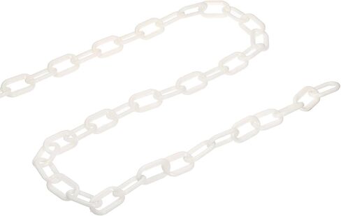 PATIKIL 13Ft Plastic Chain Barrier, Safety Link Chain Stanchion with 2 Magnetic Hooks for Crowd Control at Driveway Elevator Parking Lot, Yellow in Saudi Arabia