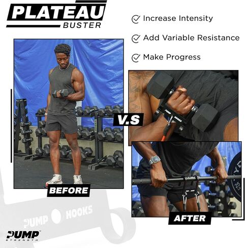 Lifting Hooks for Weightlifting - Attach Barbell, Dumbbell, Kettlebell to Resistance Band, Chains, Cables (Pair). Use for T-Bar Rows, Weighted Dips, Belt Squat, Pull-Ups. Fitness Clips in Saudi Arabia
