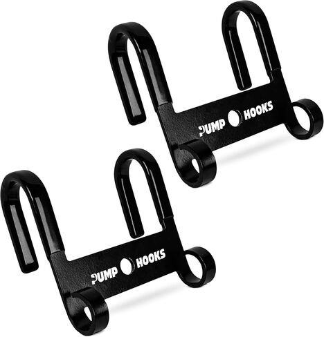 Lifting Hooks for Weightlifting - Attach Barbell, Dumbbell, Kettlebell to Resistance Band, Chains, Cables (Pair). Use for T-Bar Rows, Weighted Dips, Belt Squat, Pull-Ups. Fitness Clips in Saudi Arabia