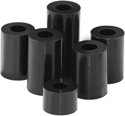 430PCS Nylon Round Gasket Switch Socket Insulation Post Screw Washer M3 M4 Black ABS Insulation Straight-Through Tube Isolation Post Combination Kit in Saudi Arabia