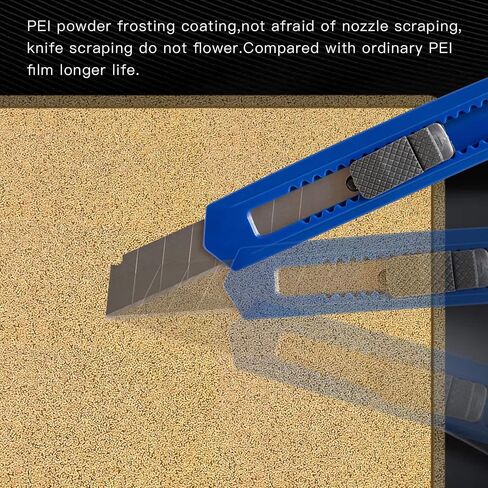 Double Sided Textured PEI Printing Bed, 3D Printer Parts Printing Plate Frosted PEI Surface300x300 mm for Kingroon KP5L/ SV04 IDEX/Anet A8 plus/Anet et5/ et5 Pro(without Magnetic Bottom Sheet) in Saudi Arabia