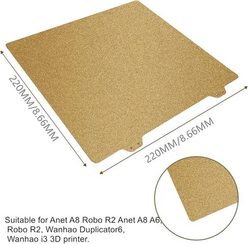 Double Sided Textured PEI Printing Bed, 3D Printer Parts Printing Plate Frosted PEI Surface300x300 mm for Kingroon KP5L/ SV04 IDEX/Anet A8 plus/Anet et5/ et5 Pro(without Magnetic Bottom Sheet) in Saudi Arabia