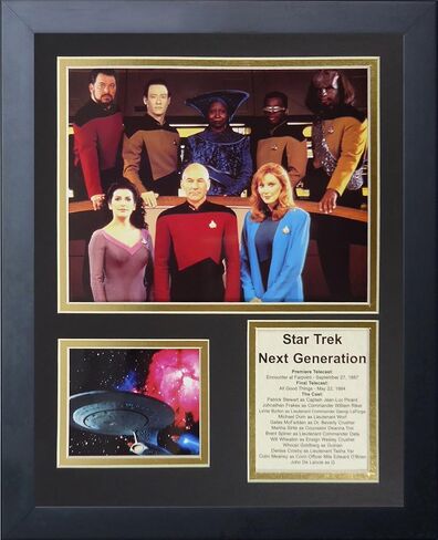 الأساطير لا تموت أبدًا "Star Trek: مجموعة صور مجمعة بإطار من الجيل التالي، مقاس 11 × 14 بوصة، 16039U in Saudi Arabia