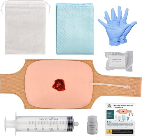 مجموعة أدوات تدريب تعبئة الجروح، مجموعة إيقاف النزيف للتدريب على الإرقاء، مجموعة أدوات تدريب على جرح الجروح يمكن ارتداؤها in Kuwait