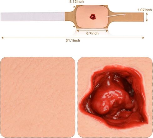 مجموعة أدوات تدريب تعبئة الجروح، مجموعة إيقاف النزيف للتدريب على الإرقاء، مجموعة أدوات تدريب على جرح الجروح يمكن ارتداؤها in Kuwait
