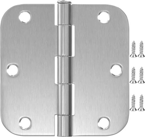 Utopia Home 18 Pack Matte Black Door Hinges 3.5 Inch Rounded, Interior door hinges black matte with 5/8" Radius Edges, 3 ½ x 3 ½ inch Hardware Door Hinges for Both Interior and Exterior Doors in Saudi Arabia
