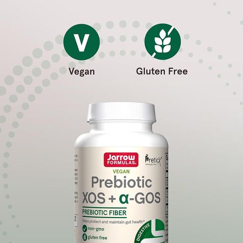 Jarrow Formulas Prebiotic XOS + GOS Prebiotic Fiber، مكمل لدعم الأمعاء، 90 قرصًا صحيًا للأمعاء قابل للمضغ، كمية تكفي لمدة 30 يومًا in Kuwait
