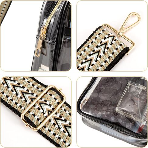 حقيبة شفافة معتمدة للملعب حقيبة كروس شفافة معتمدة للملعب حقيبة حفلات موسيقية شفافة مع حزام قابل للتعديل محفظة صغيرة شفافة للحفلات الموسيقية والمهرجانات والأحداث الرياضية in Kuwait