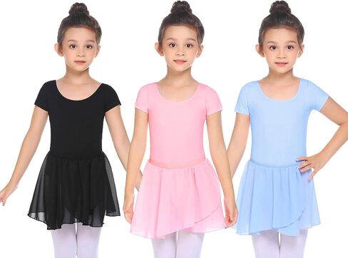 Arshiner Girls Ballet Skirts Dance 3 Pack Chiffon Wrap in Saudi Arabia