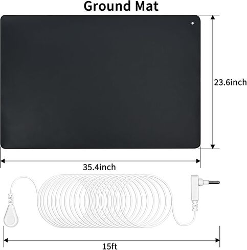 Grounding Mat for Sleep with 15ft Grounding Cord,Grounding Pad Kit, Earth Therapy for Foot Mat,Computer Mat, Sleep Mat, Pet Mat(26.7x10 Inch) in Saudi Arabia