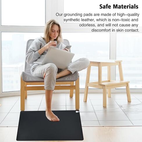 Grounding Mat for Sleep with 15ft Grounding Cord,Grounding Pad Kit, Earth Therapy for Foot Mat,Computer Mat, Sleep Mat, Pet Mat(26.7x10 Inch) in Saudi Arabia