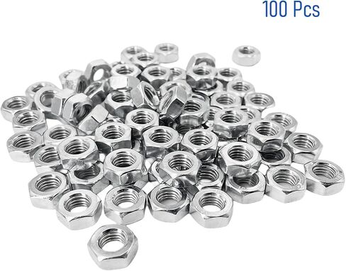 100PCS M5-0.8 Hex Nuts, Stainless Steel 304 Metric Coarse Thread Hexagon Nut, DIN934, Class 4.8 Screw Bolt Fasteners, Hardware Lock Nut in Saudi Arabia