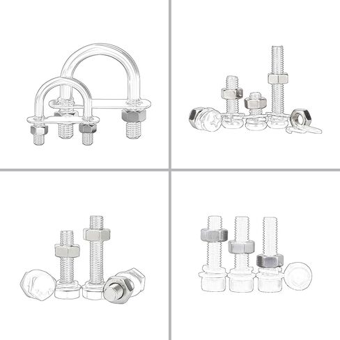 100PCS M5-0.8 Hex Nuts, Stainless Steel 304 Metric Coarse Thread Hexagon Nut, DIN934, Class 4.8 Screw Bolt Fasteners, Hardware Lock Nut in Saudi Arabia