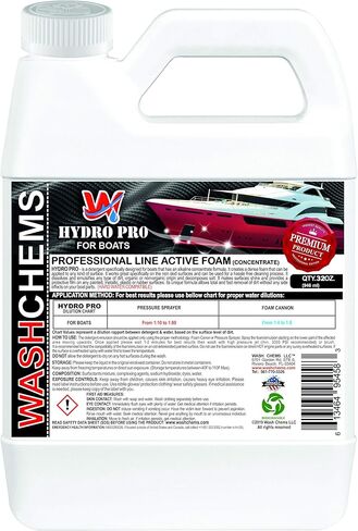 صابون منظف السفن البحرية هيدرو برو من واش كيمز (32 أونصة) آمن تجاريًا عالي التحمل ومنظف رغوي احترافي للقوارب أيضًا رائع للزلاجات النفاثة والحرف المائية in Kuwait