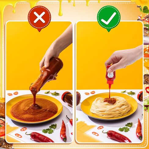 16Pcs Mini Condiment Squeeze Bottles Set,16 Pcs 25 Ml Bear Shaped Mini Ketchup Bottle for Lunch Box with Cleanbrush Funnel Accessories for Ketchup, Liquids, Sauces Syrup in Saudi Arabia