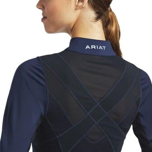 Ariat Womens Ascent 1/4 سحاب L/S Baselayer أسود in Kuwait
