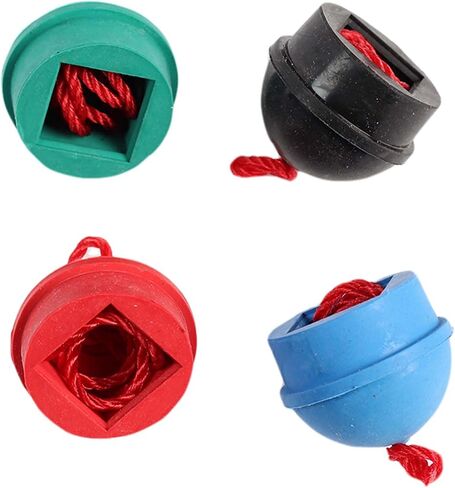 6 Pack Rubber Pool Billiard Cue Chalk Holders with Cord, 3 Colors in Saudi Arabia