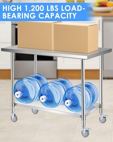 PACETAP 4 Inch Prep Table Wheels Caster Set of 4, Expanding Stem Caster Fit 1-1/2" and 1-5/8" Tube ID Leg for Work Table/Cart/Kitchen Appliances/Workbench Legs (2 with Brake, 2 without Brake) in Kuwait