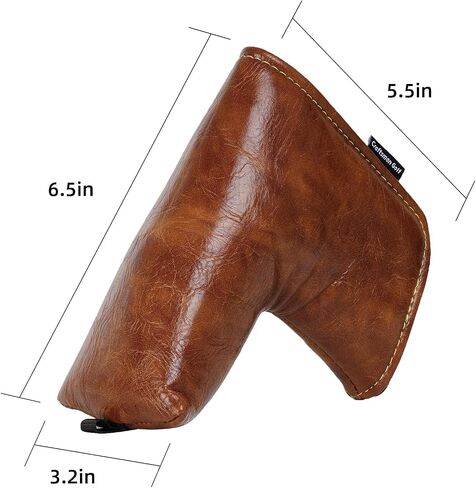 Craftsman Golf Premium Leather Brown Blade Putter Cover Headcover Magnetic Closure for Scotty Cameron Taylormade Odyssey in Saudi Arabia