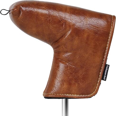 Craftsman Golf Premium Leather Brown Blade Putter Cover Headcover Magnetic Closure for Scotty Cameron Taylormade Odyssey in Saudi Arabia
