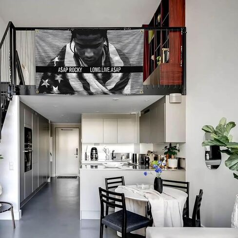 Generic Rapper Asap Music Cover Rocky Album3 × 5Ft For Room College Dormitory Bedroom Wall Tapestry Decoration Interior And Fun Parties (A$AP-black2) in Saudi Arabia