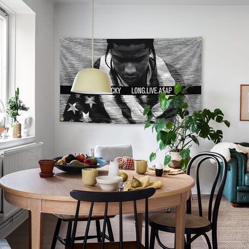 Generic Rapper Asap Music Cover Rocky Album3 × 5Ft For Room College Dormitory Bedroom Wall Tapestry Decoration Interior And Fun Parties (A$AP-black2) in Saudi Arabia