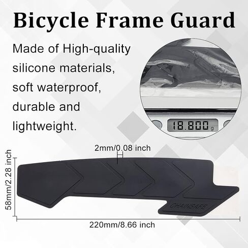 OLYCRAFT 2Pcs Mountain Bike Chainstay Protector MTB Bicycle Down Tube Frame Protector Silicone Bicycle Frame Guard Chain Guard Pad Protect Your Bike from Scratch Black Arrow Patterns in Saudi Arabia