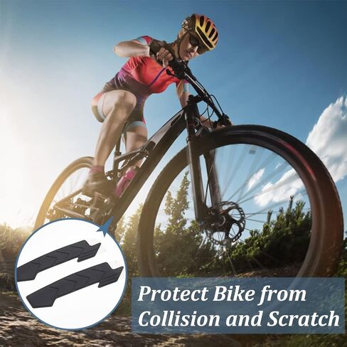 OLYCRAFT 2Pcs Mountain Bike Chainstay Protector MTB Bicycle Down Tube Frame Protector Silicone Bicycle Frame Guard Chain Guard Pad Protect Your Bike from Scratch Black Arrow Patterns in Saudi Arabia
