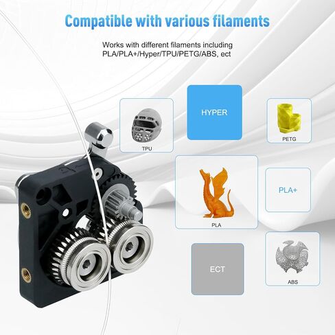 All Metal Hotend Extruder Filament Drive Gear for Creality K1/K1max/K1c 3D Printer Accessory ，Nickel-Plated Motor High Hardness Extruder Gears, K1 Max Upgrade Extruder Gears in Saudi Arabia