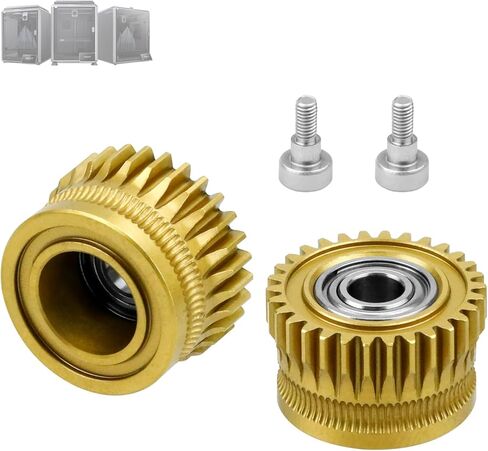 All Metal Hotend Extruder Filament Drive Gear for Creality K1/K1max/K1c 3D Printer Accessory ，Nickel-Plated Motor High Hardness Extruder Gears, K1 Max Upgrade Extruder Gears in Kuwait