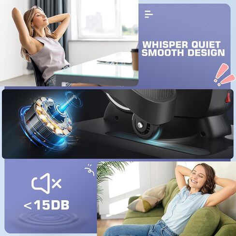 ANCHEER Under Desk Elliptical, Electric Ellipse Leg Exerciser While Sitting for Seniors Adults, Auto/Manual Dual Mode Motorized Foot Pedal Exerciser with Remote Control for Home Office Use in Saudi Arabia