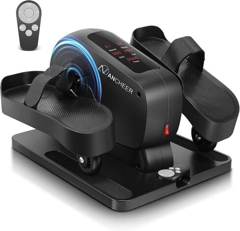 ANCHEER Under Desk Elliptical, Electric Ellipse Leg Exerciser While Sitting for Seniors Adults, Auto/Manual Dual Mode Motorized Foot Pedal Exerciser with Remote Control for Home Office Use in Saudi Arabia