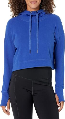 Sweaty Betty Women's Escape Luxe Fleece Cropped Long Sleeve Hoodie Sweatshirt in Saudi Arabia