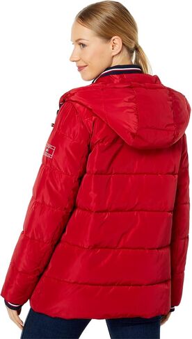Tommy Hilfiger Women's Hooded Pffr W/Rb Cllr in Saudi Arabia